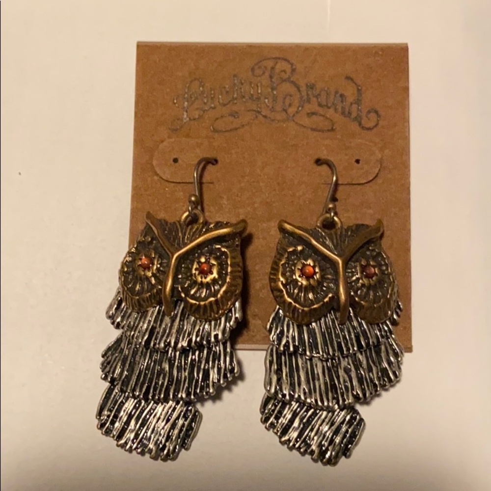 Lucky brand owl earrings